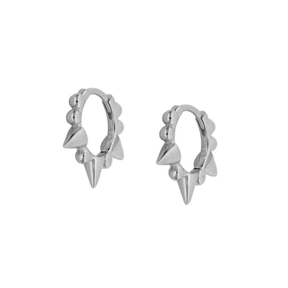 Joyas Plata Joyeria Luis Luna | Aros Spike Ball Plata