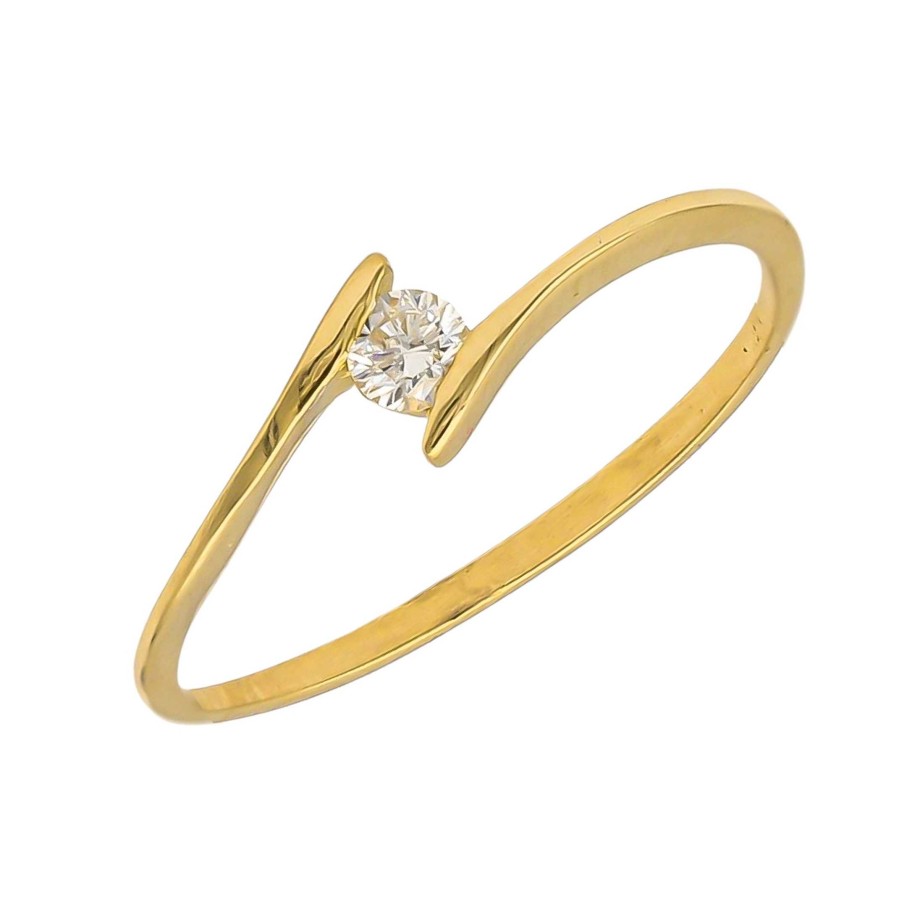 Boda Joyeria Luis Luna | Anillo Leiza Diamante 0,106Ct G-Si Oro 18K