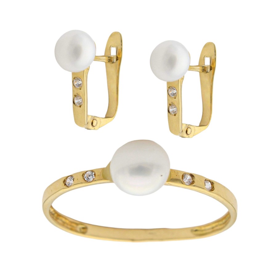 Joyas Oro 18K Joyeria Luis Luna | Juego Perla Oro 18K