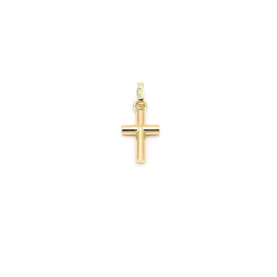 Joyas Oro 18K Joyeria Luis Luna | Colgante Mini Cross Oro 18K