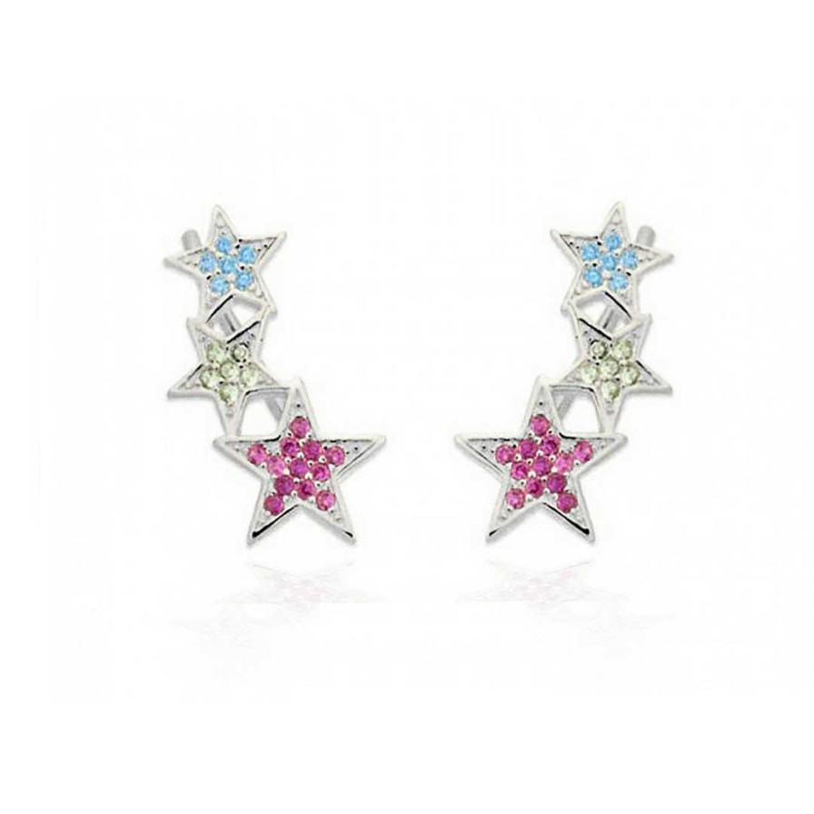 Joyas Plata Joyeria Luis Luna | Trepadores Star Multicolor Plata