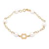 Joyas Oro 18K Joyeria Luis Luna | Pulsera Flor Perla Oro 18K