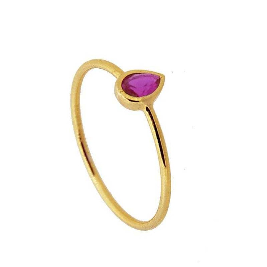 Joyas Plata Joyeria Luis Luna | Anillo Belisa Pink Plata Dorada