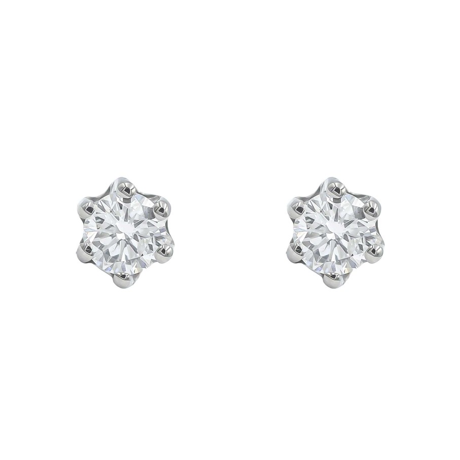 Boda Joyeria Luis Luna | Pendientes Elia Diamantes Oro Blanco 18K