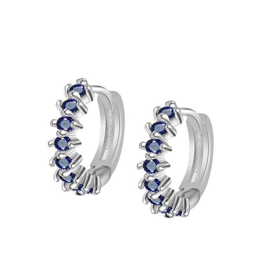 Joyas Plata Joyeria Luis Luna | Aros Grecia Blue Plata