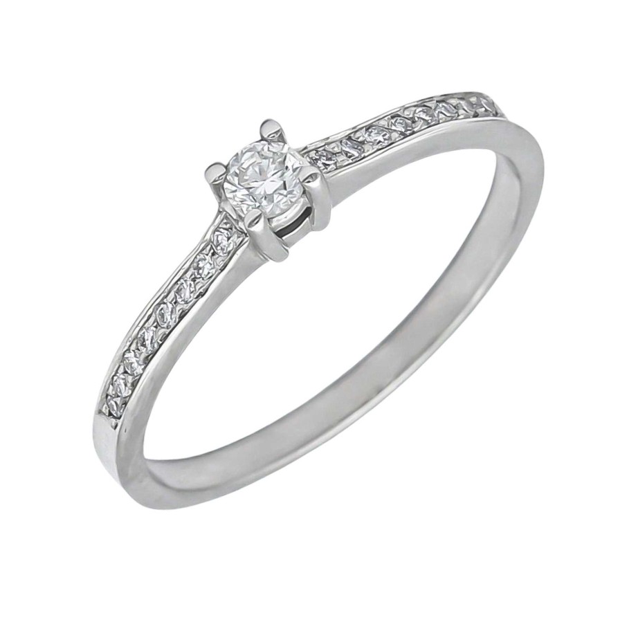 Boda Joyeria Luis Luna | Anillo Vanna Diamantes 0,21Ct E-Vs1 Oro Blanco 18K