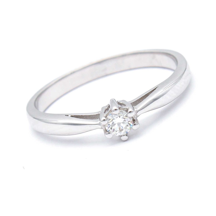 Boda Joyeria Luis Luna | Anillo Attract Diamante 0,10Ct G-Vs Oro Blanco 18K