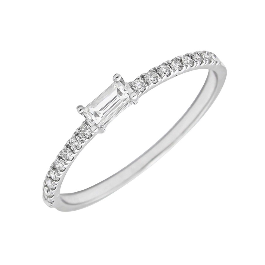 Boda Joyeria Luis Luna | Anillo Aura Diamantes 0,26Ct G-Vs Oro Blanco 18K