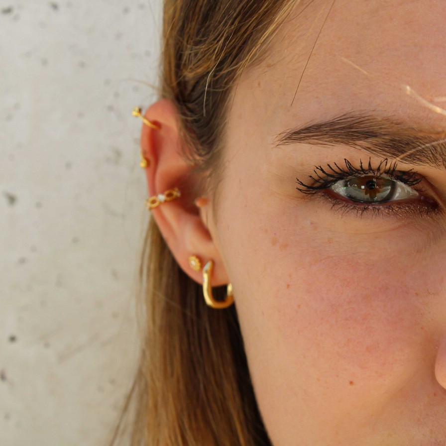 Joyas Plata Joyeria Luis Luna | Ear Cuff Edith Plata Dorada