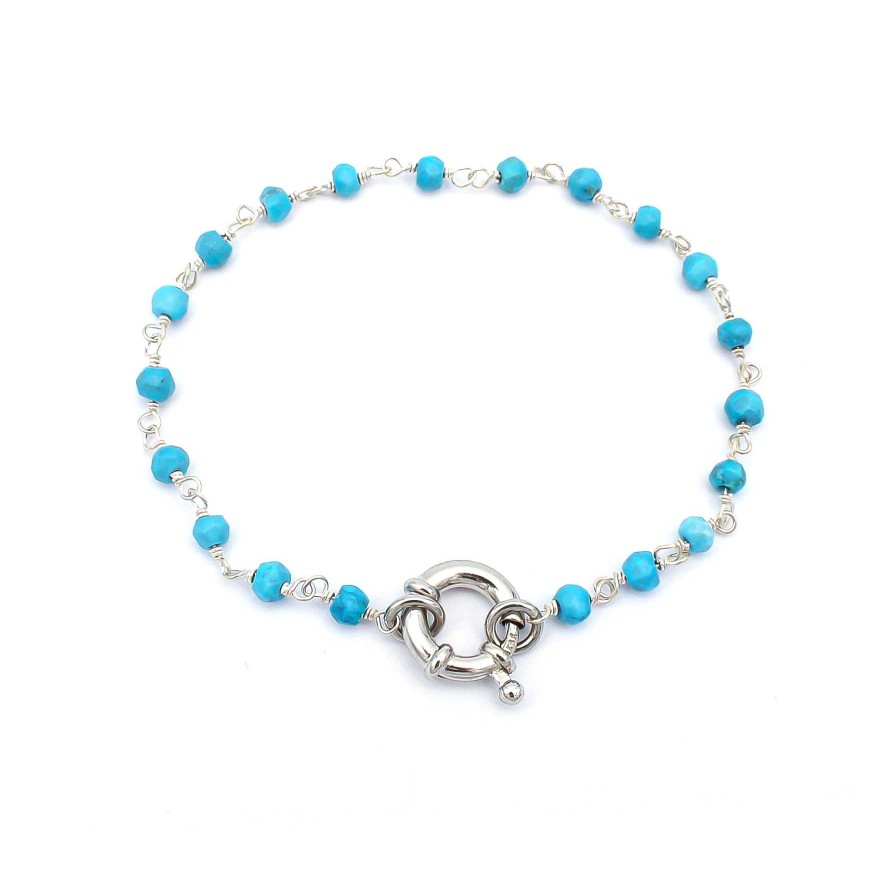 Joyas Plata Joyeria Luis Luna | Pulsera Amur Turquesa Plata