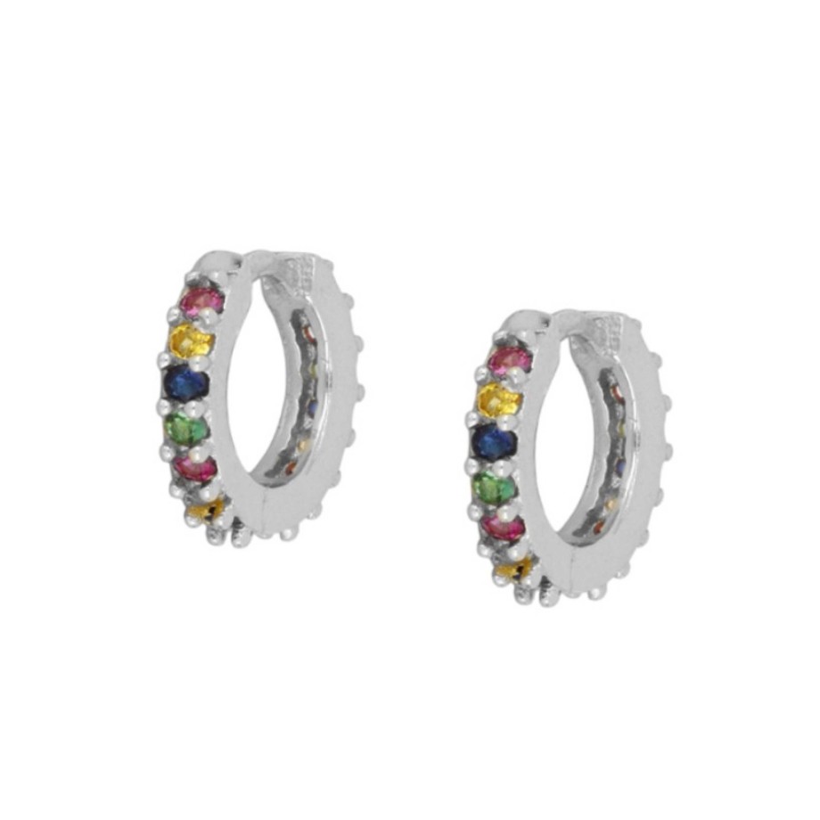 Joyas Plata Joyeria Luis Luna | Aros Big Acra Multicolor Plata