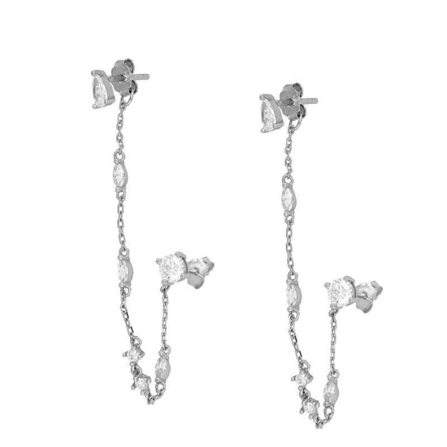 Joyas Plata Joyeria Luis Luna | Pendientes Daisy Chain Plata