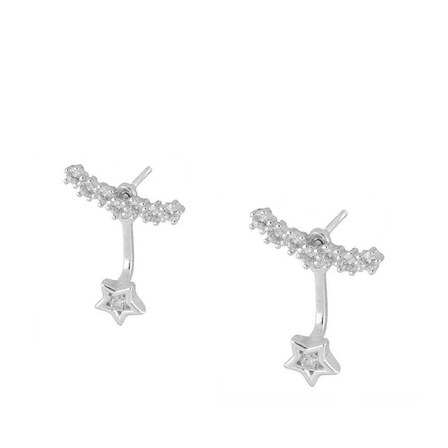 Joyas Plata Joyeria Luis Luna | Pendientes Doble Tiana Plata