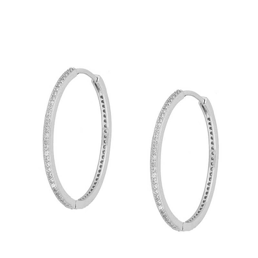 Joyas Plata Joyeria Luis Luna | Aros Helena 30Mm Plata