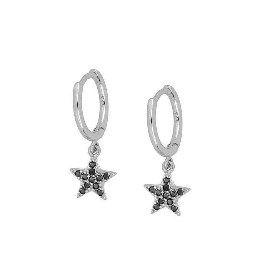 Joyas Plata Joyeria Luis Luna | Aros Starmie Black Plata