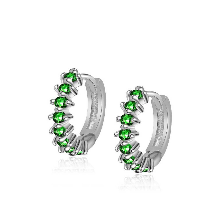 Joyas Plata Joyeria Luis Luna | Aros Grecia Verde Plata