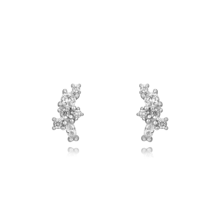 Joyas Plata Joyeria Luis Luna | Pendientes Crystal Plata