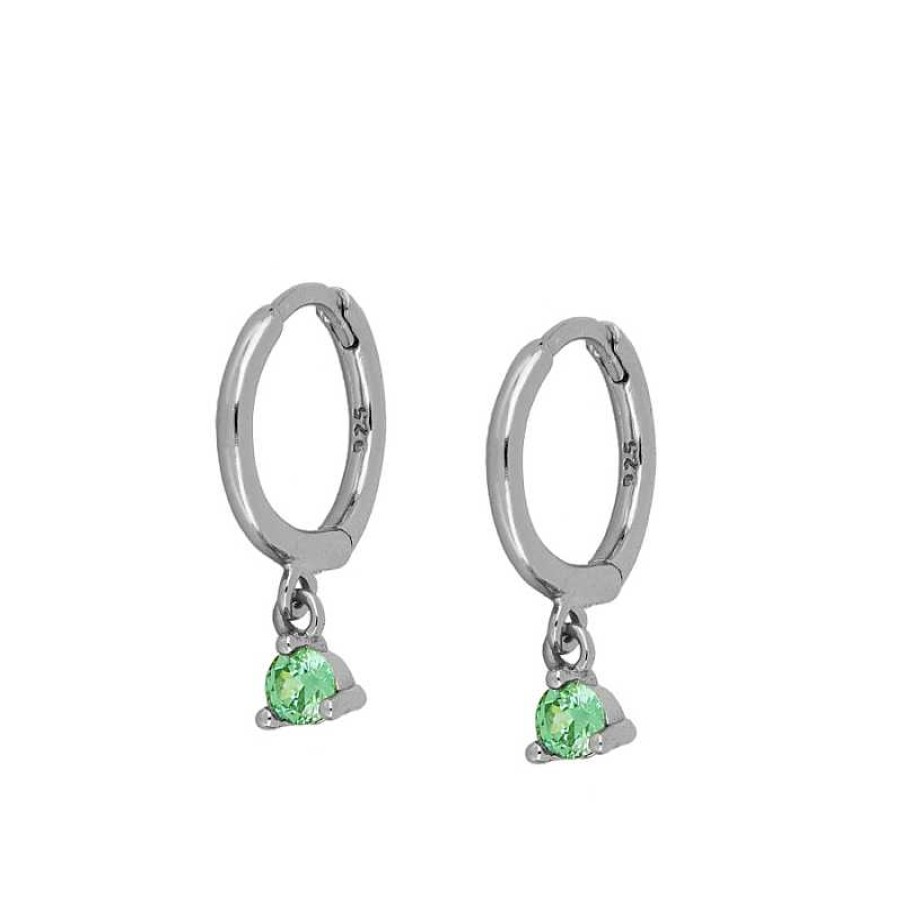 Joyas Plata Joyeria Luis Luna | Aros Dunia Green Plata