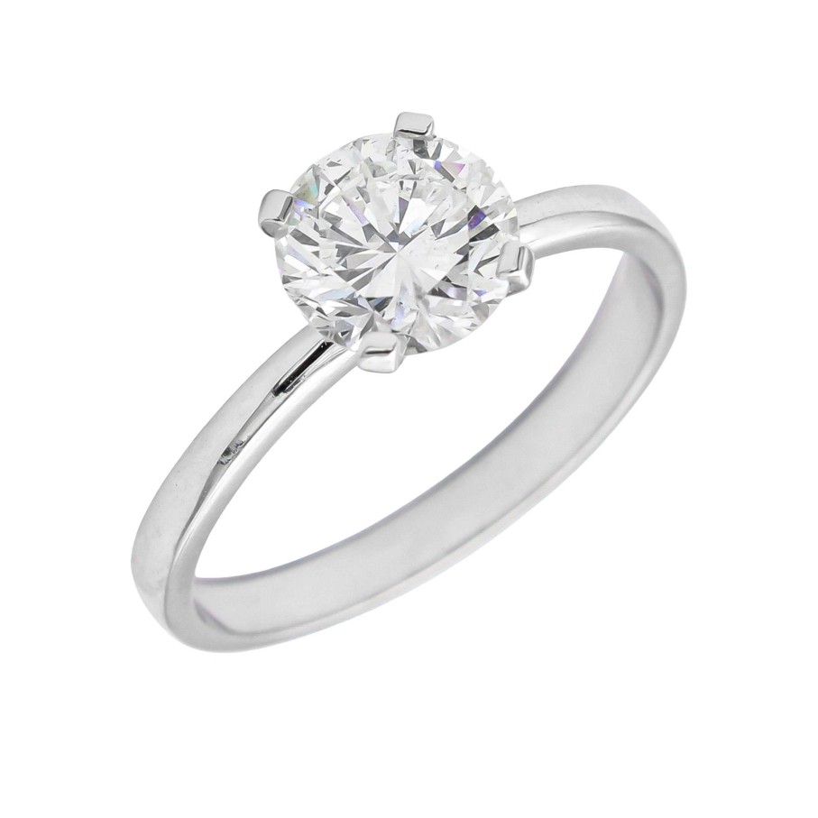 Boda Joyeria Luis Luna | Solitario Brisa Diamante 1,20Ct F-Vvs2 Gia Oro Blanco 18K