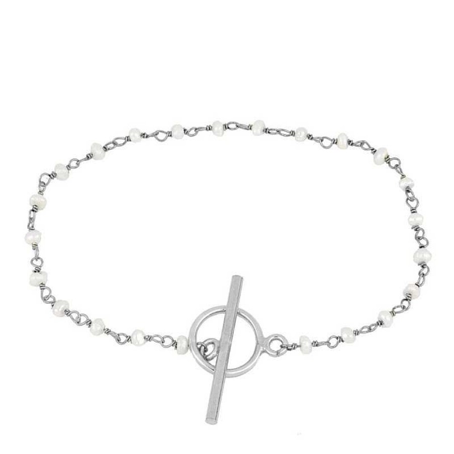 Joyas Plata Joyeria Luis Luna | Pulsera Milos Perla Plata