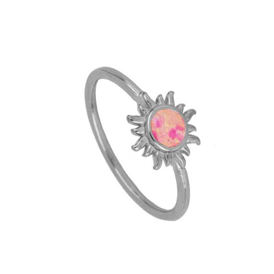 Joyas Plata Joyeria Luis Luna | Anillo Sole Palo Fucsia Plata