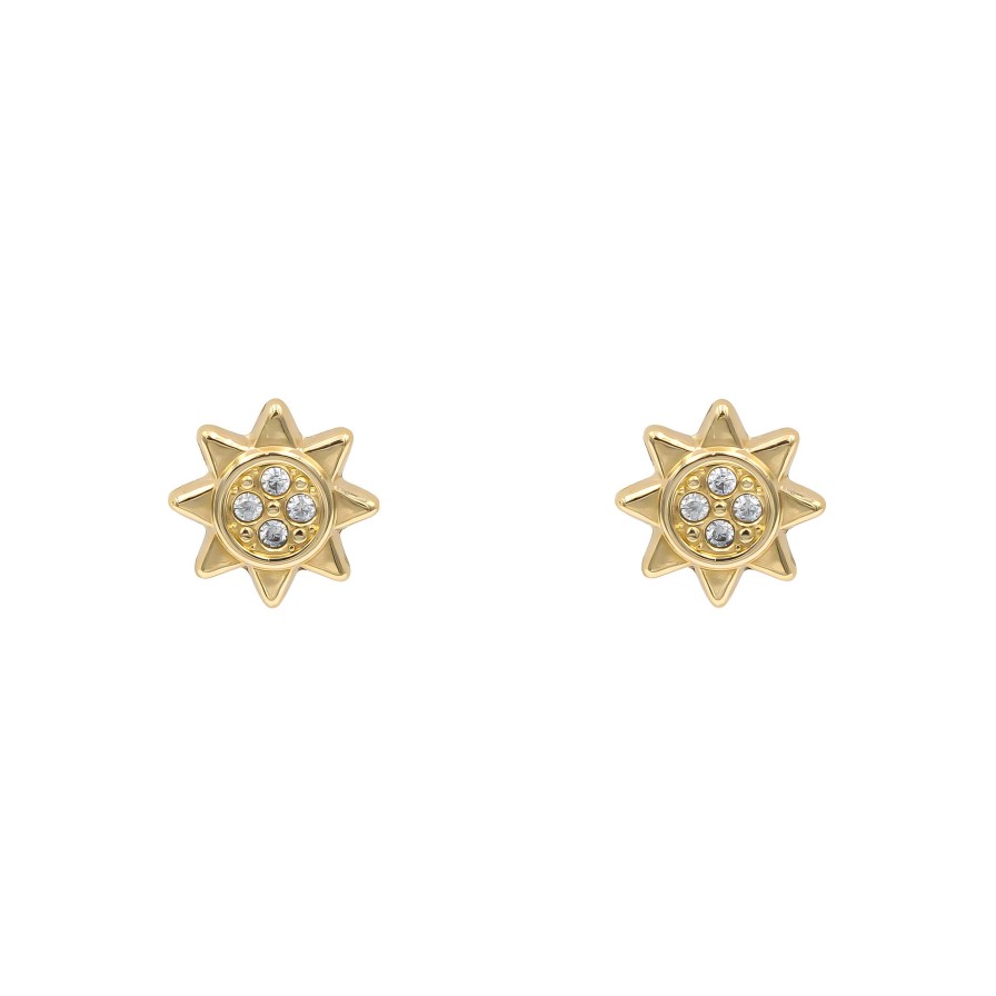 Joyas Oro 18K Joyeria Luis Luna | Pendientes Sol Oro 18K