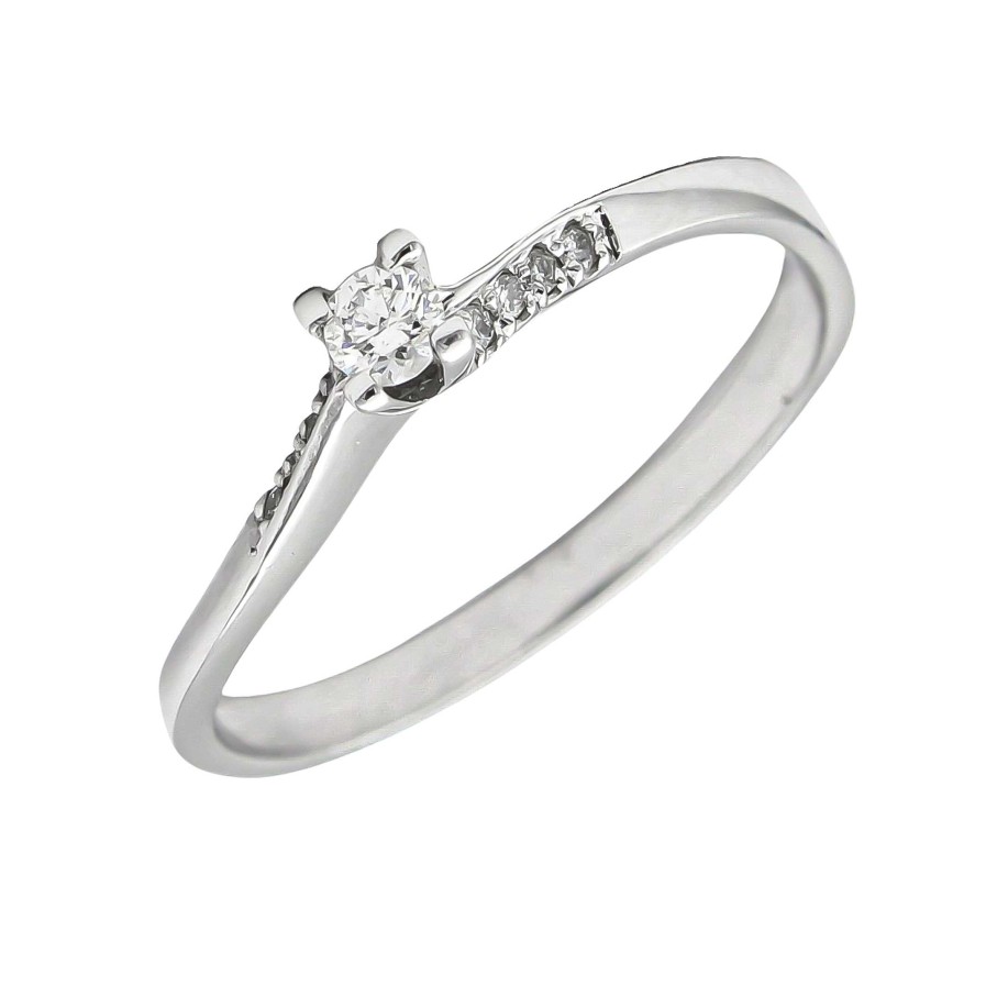 Boda Joyeria Luis Luna | Anillo Liz Diamantes 0,11Ct G-Vs Oro Blanco 18K