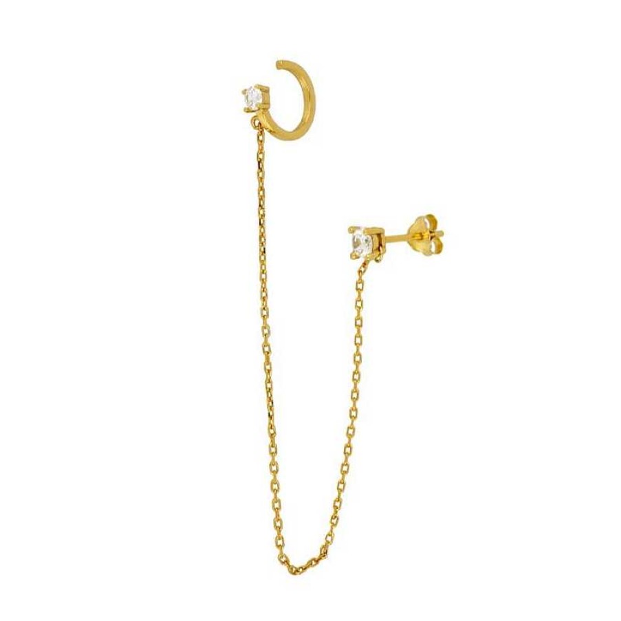 Joyas Plata Joyeria Luis Luna | Ear Cuff Mara Chain Plata Dorada