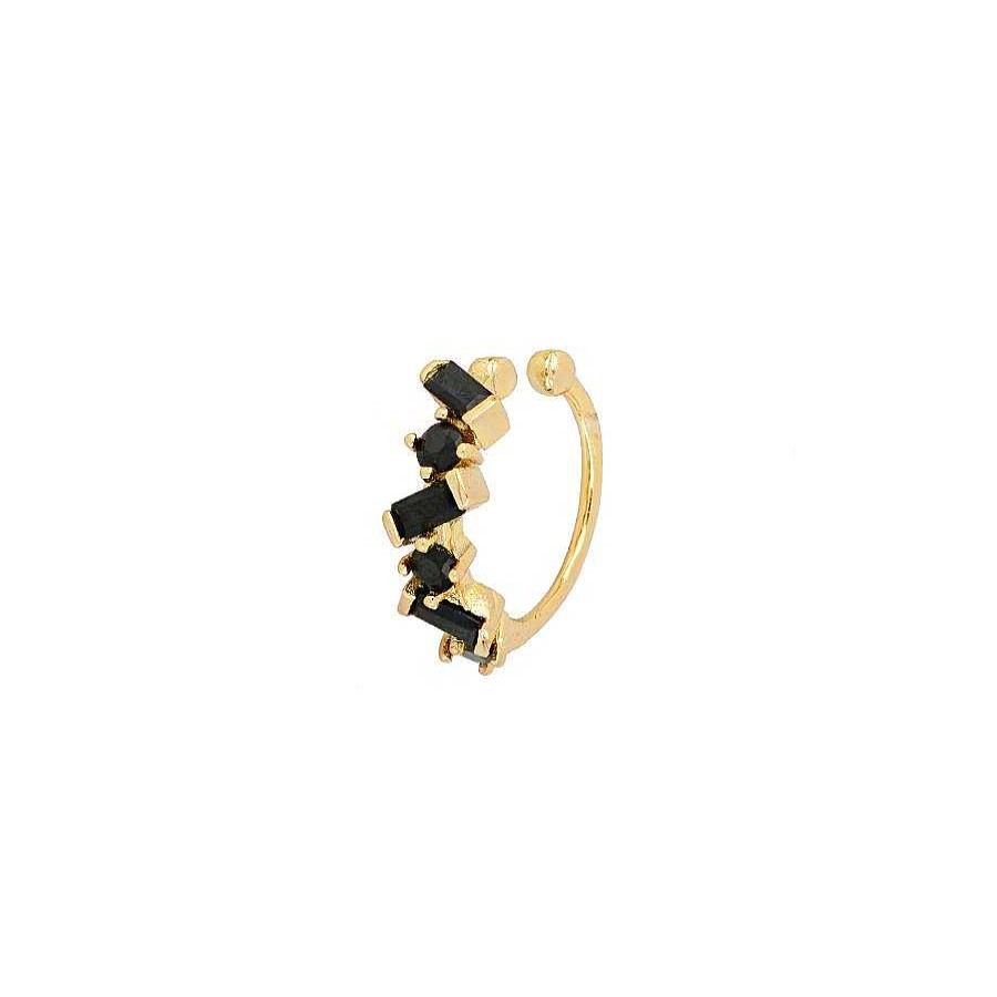 Joyas Plata Joyeria Luis Luna | Ear Cuff Hidra Black Plata Dorada