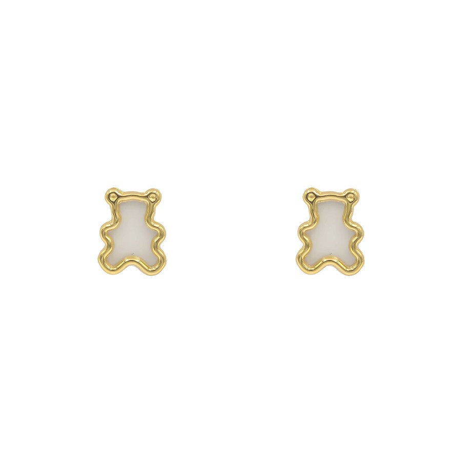 Joyas Oro 18K Joyeria Luis Luna | Pendientes Osito N Car Oro 18K