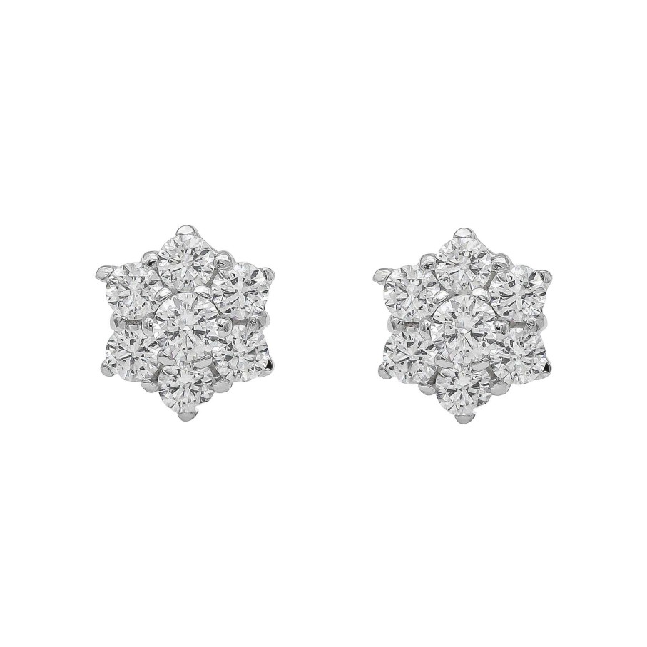 Boda Joyeria Luis Luna | Pendientes Betty Oro Blanco 18K