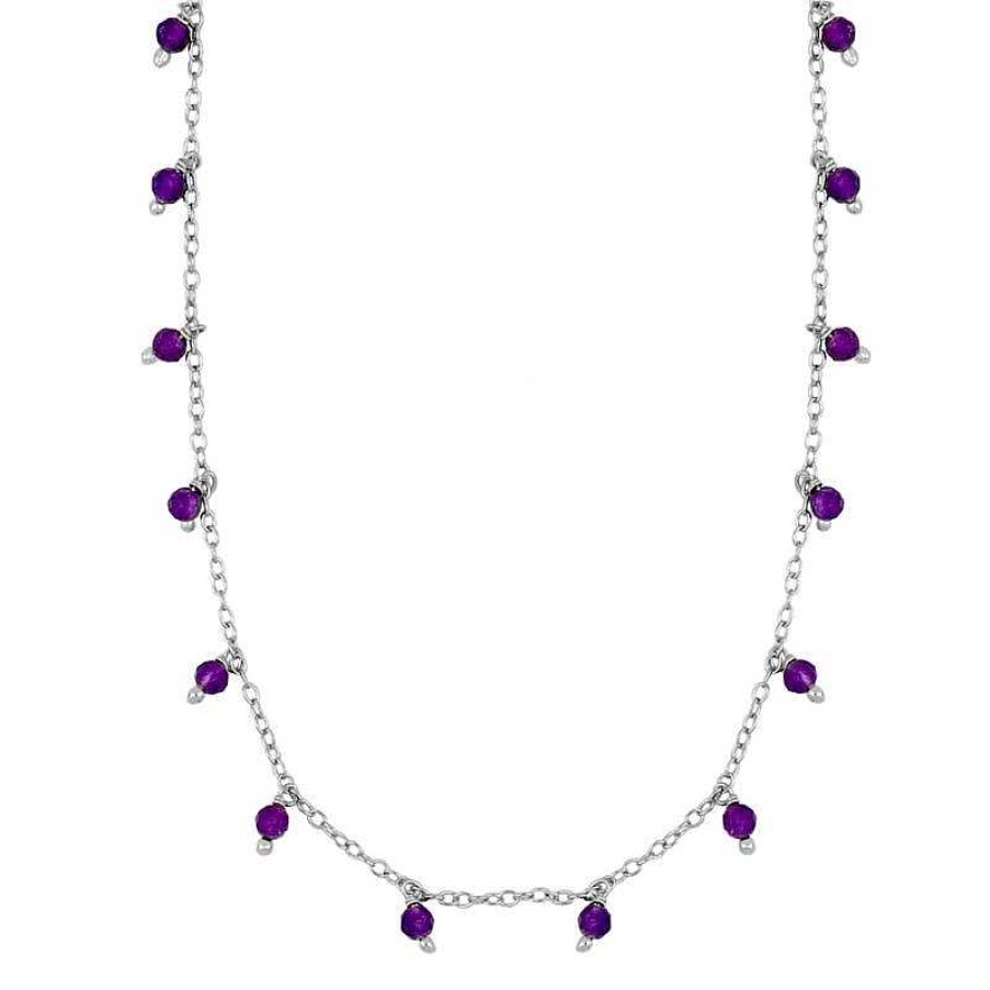 Joyas Plata Joyeria Luis Luna | Gargantilla Acra Violeta Plata