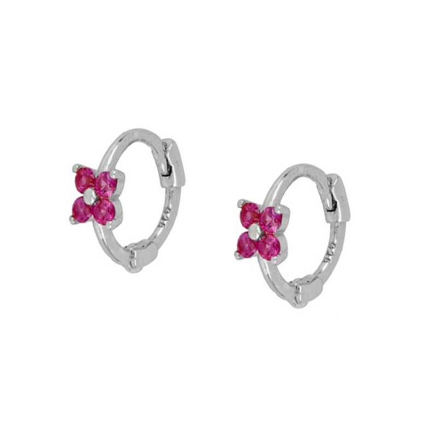 Joyas Plata Joyeria Luis Luna | Aros Link Fucsia Plata