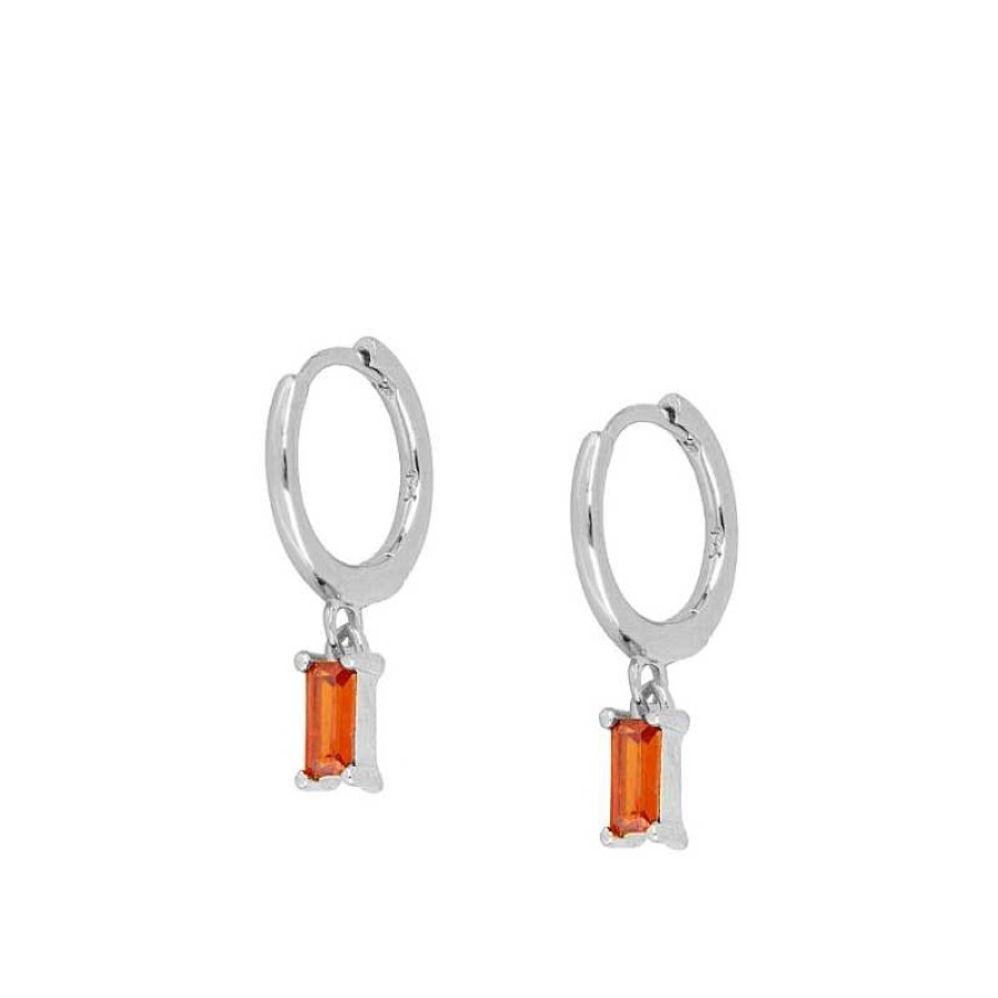 Joyas Plata Joyeria Luis Luna | Aros Praga Naranja Plata