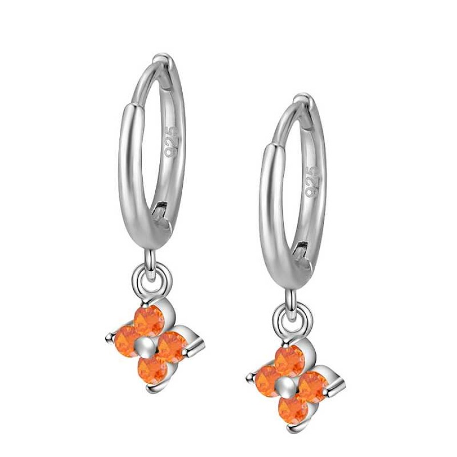 Joyas Plata Joyeria Luis Luna | Aros Glam Naranja Plata