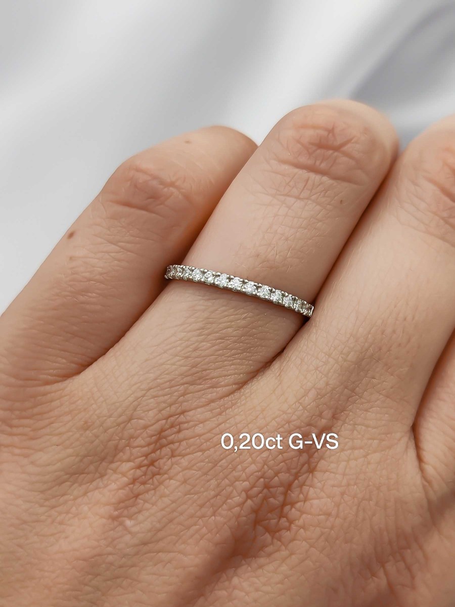 Boda Joyeria Luis Luna | Media Alianza Bella Diamantes 0,20Ct G-Vs Oro Blanco 18K