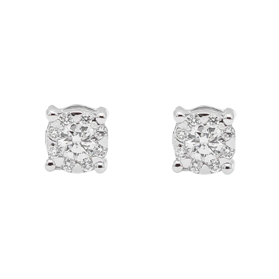 Boda Joyeria Luis Luna | Pendientes Elsa Diamantes 0,30Ct Oro Blanco 18K