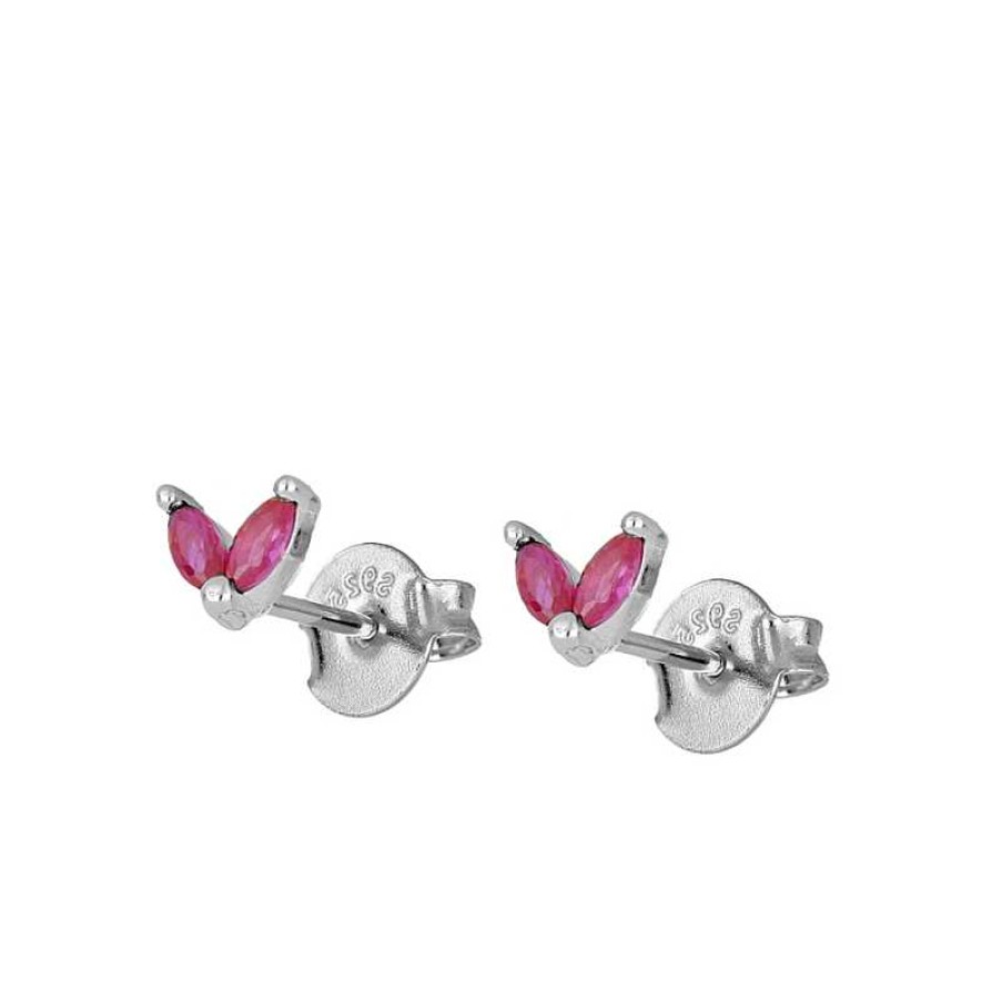 Joyas Plata Joyeria Luis Luna | Pendientes Flea Fucsia Plata