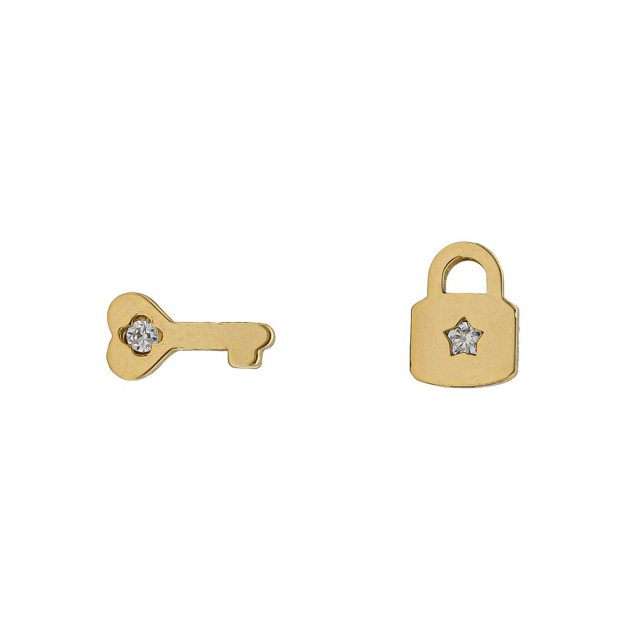 Joyas Oro 18K Joyeria Luis Luna | Pendientes Keylock Oro 18K