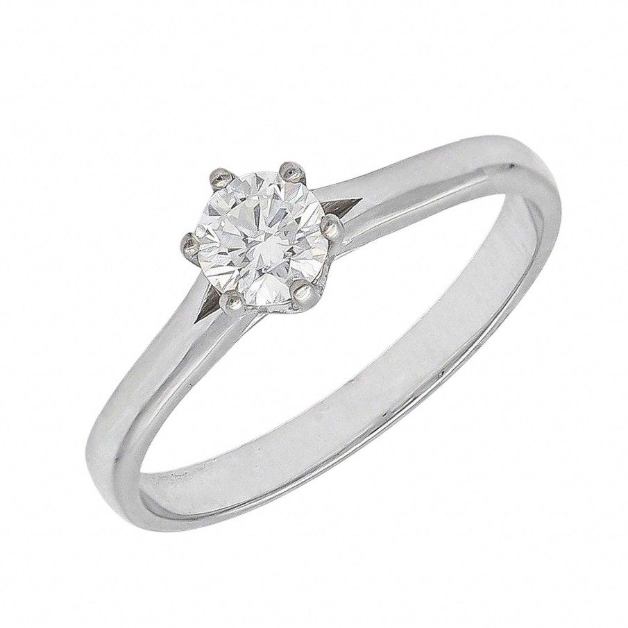 Boda Joyeria Luis Luna | Solitario Melina Diamante 0,30Ct E-Igi Oro Blanco 18K