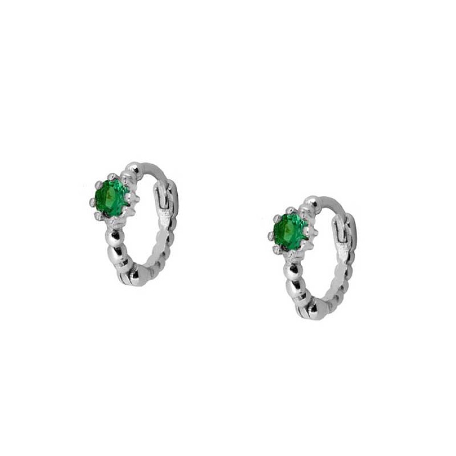 Joyas Plata Joyeria Luis Luna | Aros Vani Verde Plata