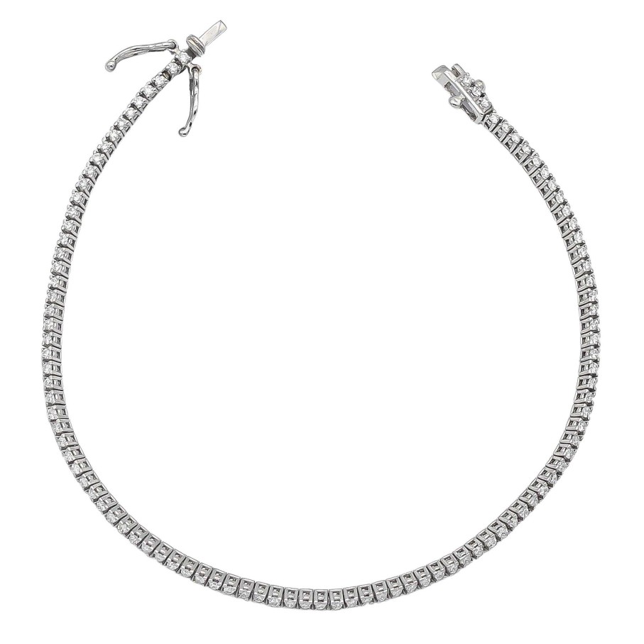 Boda Joyeria Luis Luna | Pulsera Riviere Diamantes G-Vs Oro Blanco 18K