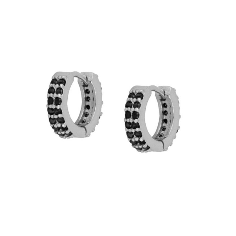 Joyas Plata Joyeria Luis Luna | Aros Esparta Black Plata