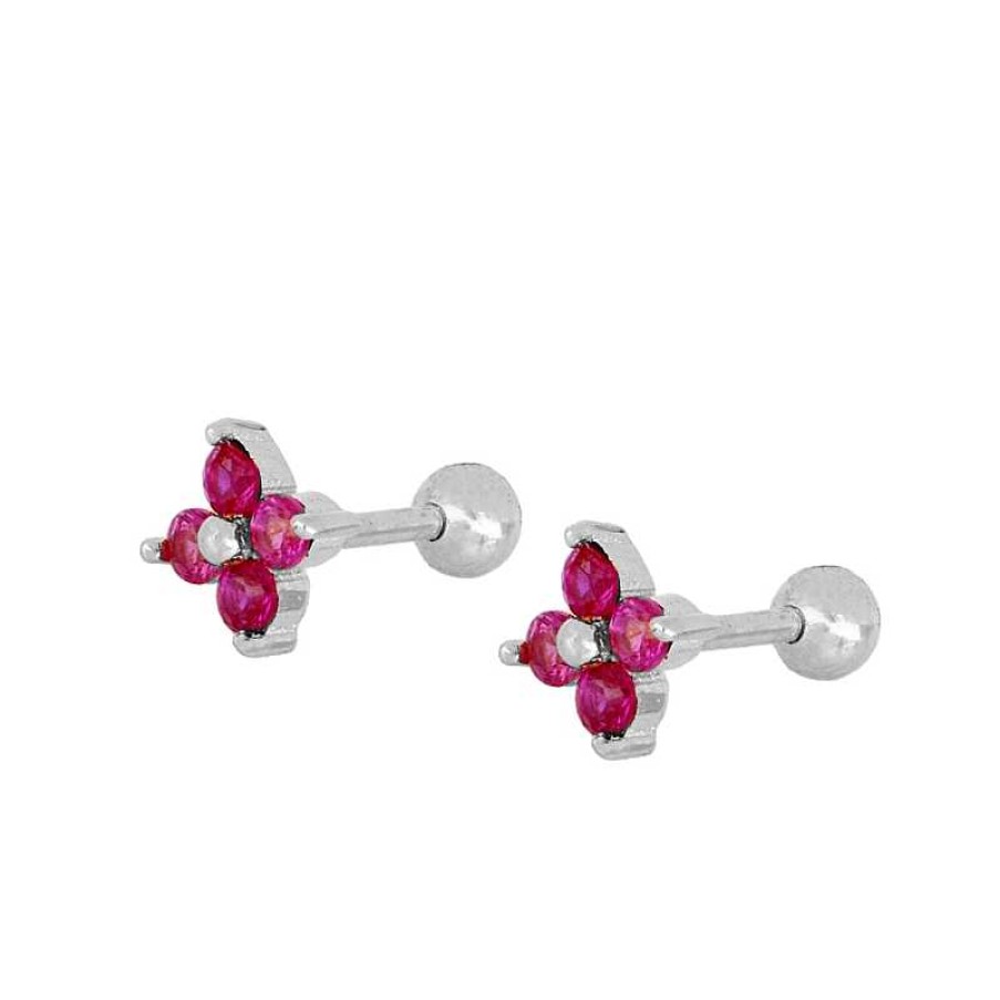 Joyas Plata Joyeria Luis Luna | Piercing Glam Fucsia Plata