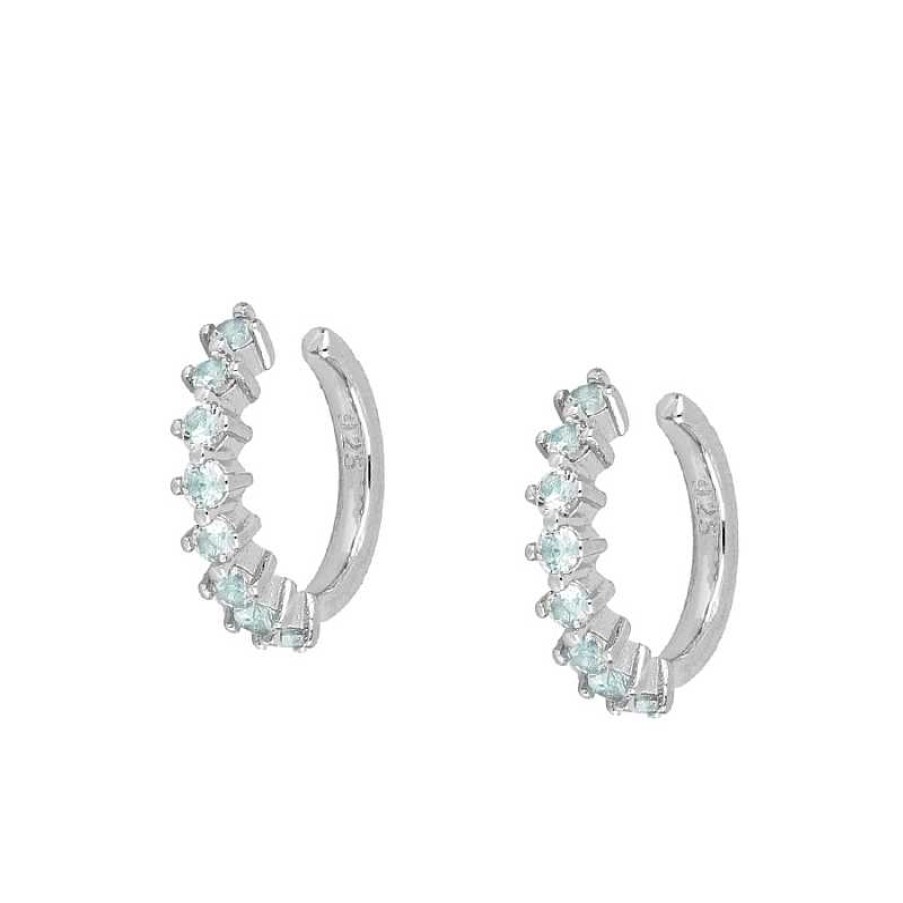 Joyas Plata Joyeria Luis Luna | Ear Cuff Grecia Aqua Plata