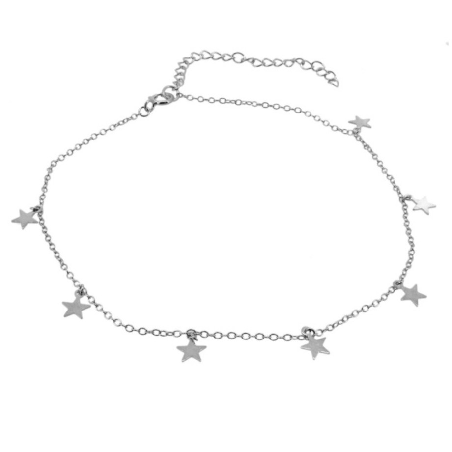 Joyas Plata Joyeria Luis Luna | Tobillera Stars Plata