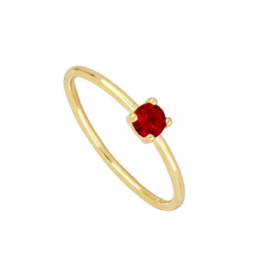 Joyas Plata Joyeria Luis Luna | Anillo Kalei Red Plata Dorada