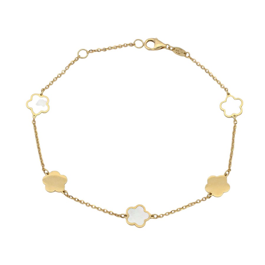 Joyas Oro 18K Joyeria Luis Luna | Pulsera Flores N Car Oro 18K