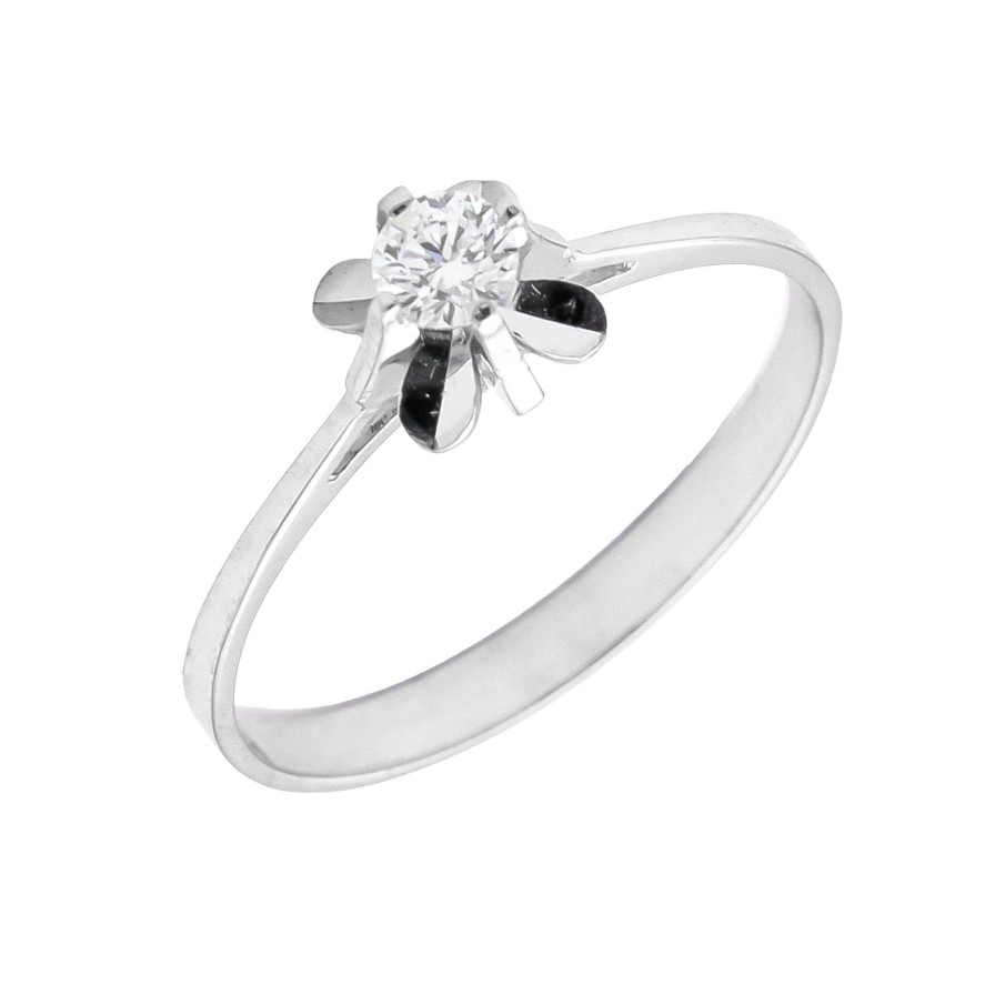 Boda Joyeria Luis Luna | Anillo Florencia Diamante 0,16Ct E-Vs1 Oro Blanco 18K