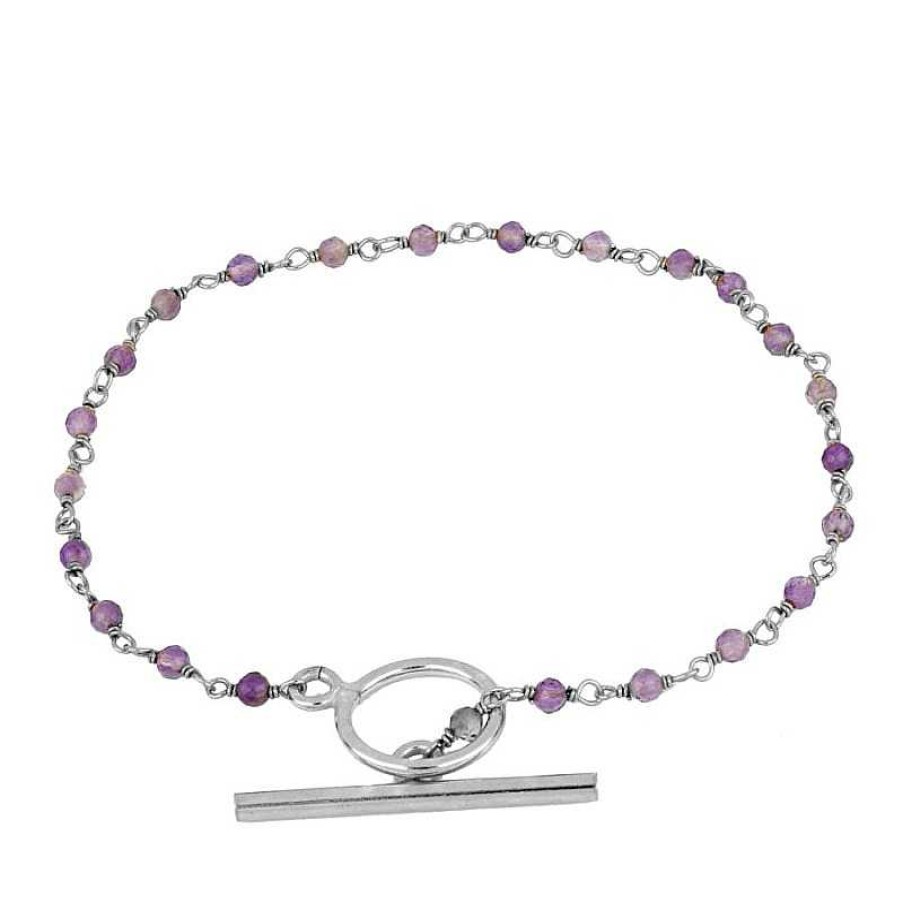 Joyas Plata Joyeria Luis Luna | Pulsera Milos Lila Plata